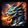 A colorful and expressive fantasy creature avatar with intricate textures and vibrant hues, perfect for a profile picture.